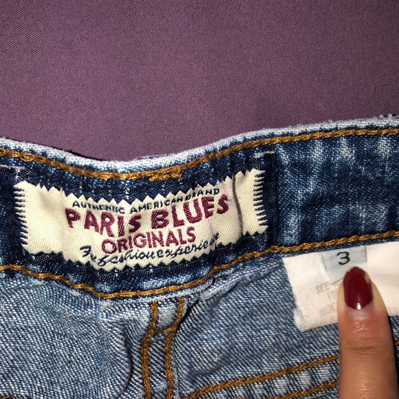 paris blues originals medium wash denim shorts - Picture 6 of 6